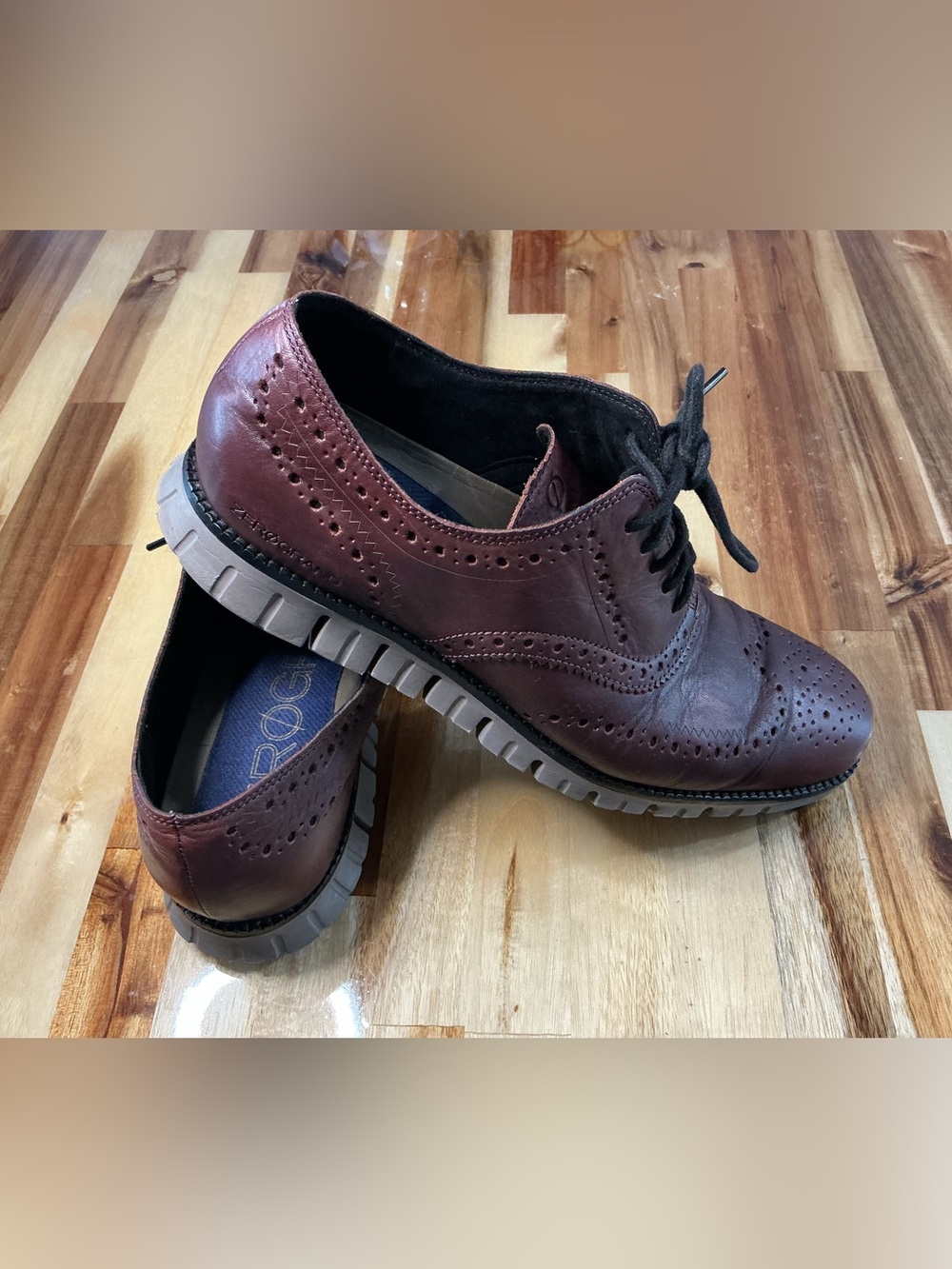 Cole Haan Men's Brown Wingtip Derby Oxford Shoes
